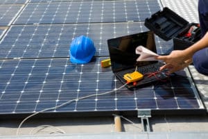 testing solar panel